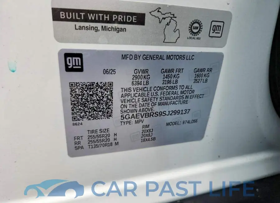 5GAEVBRS9SJ299137# 13