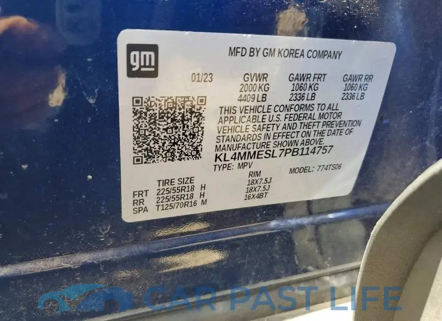 KL4MMESL7PB114757# 13