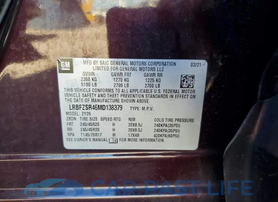 LRBFZSR46MD138379# 13