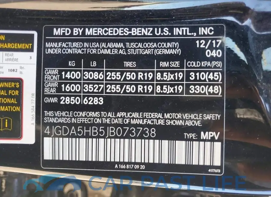 4JGDA5HB5JB073738# 13