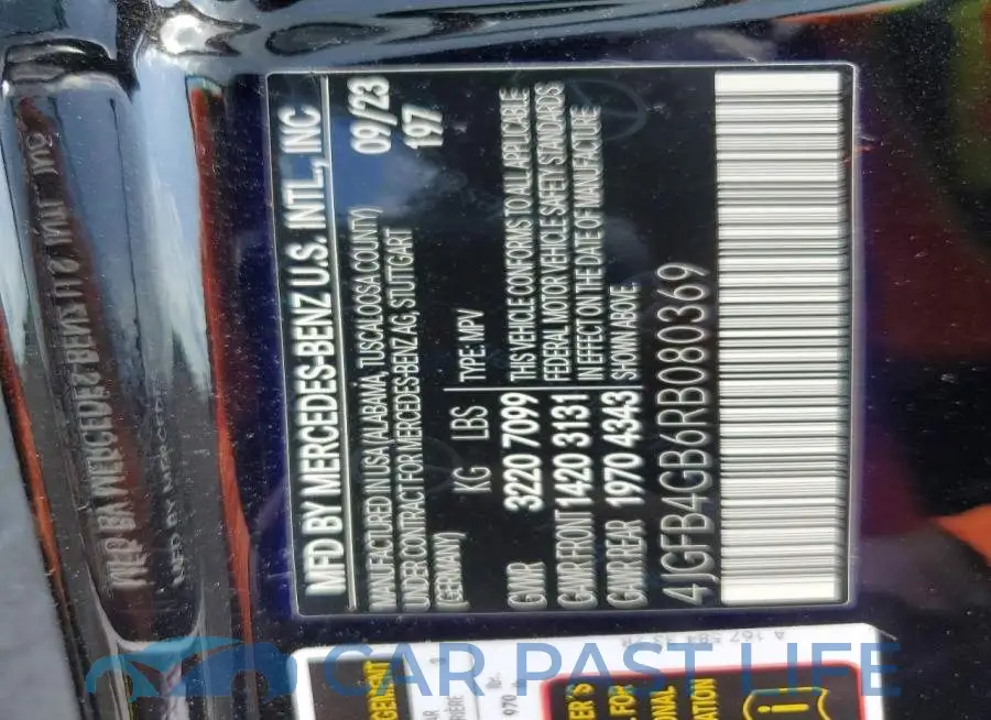 4JGFB4GB6RB080369# 13