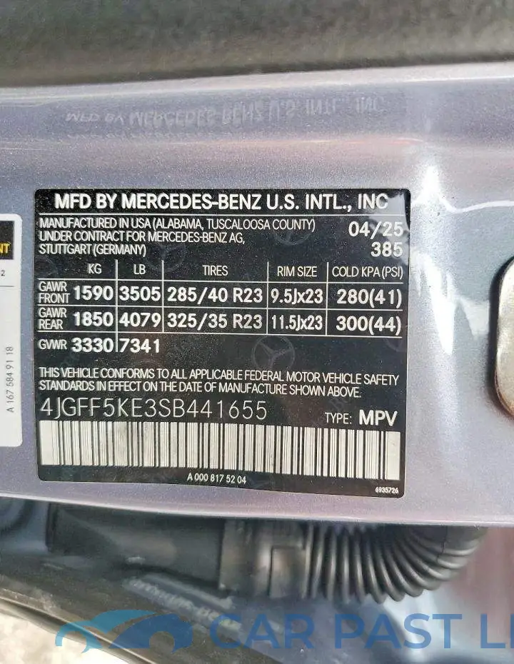4JGFF5KE3SB441655# 13