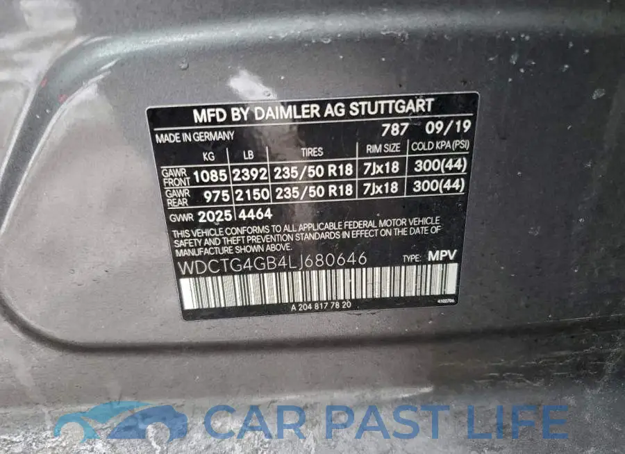 WDCTG4GB4LJ680646# 12