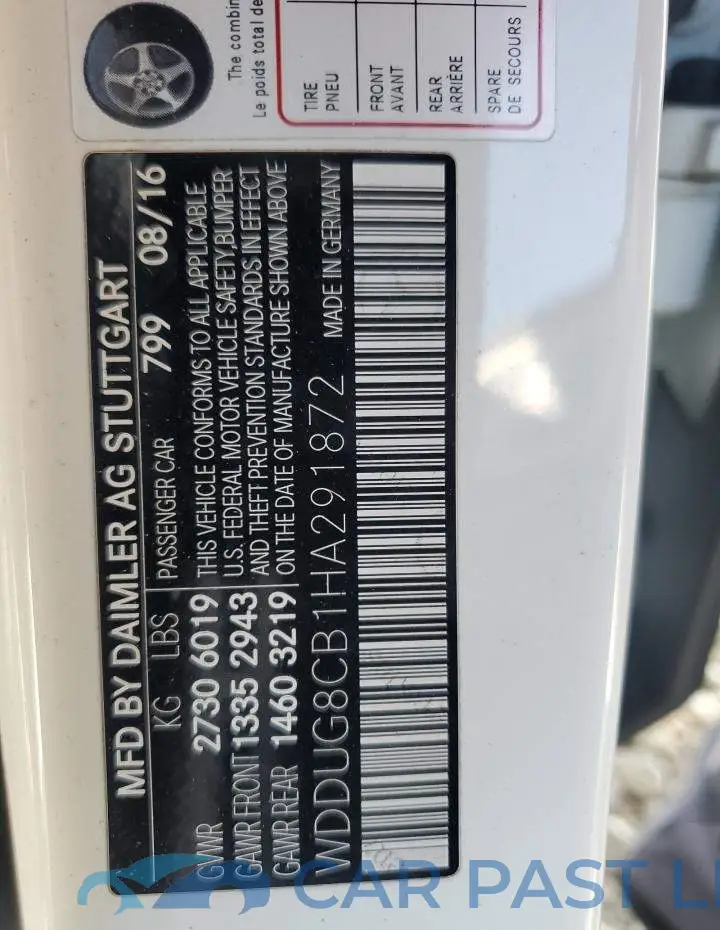 WDDUG8CB1HA291872# 13
