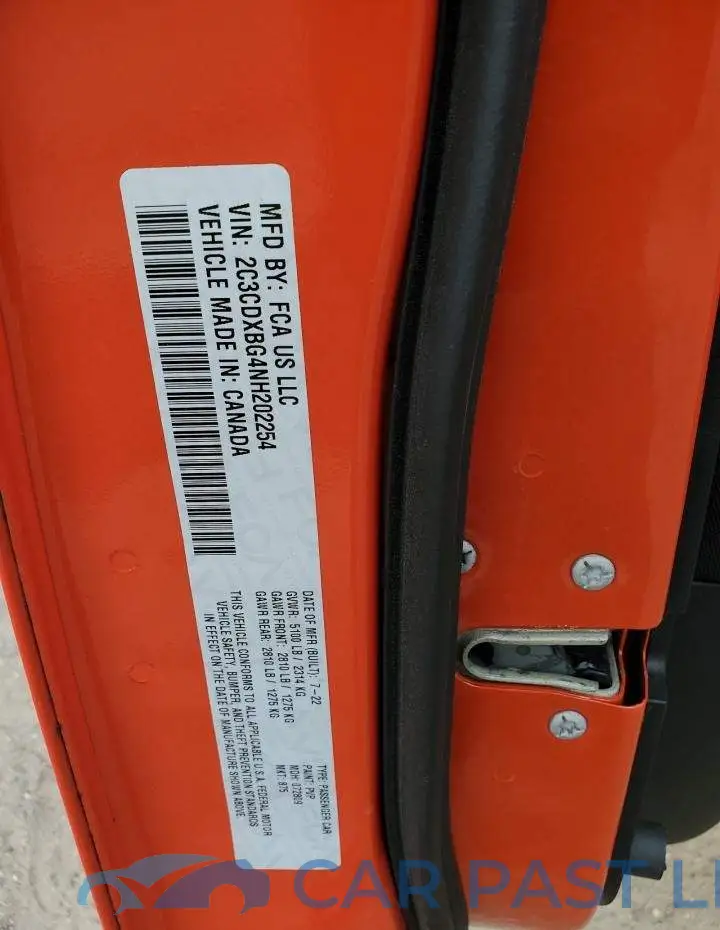 2C3CDXBG4NH202254# 12