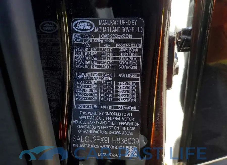 SALCJ2FX9LH836009# 13