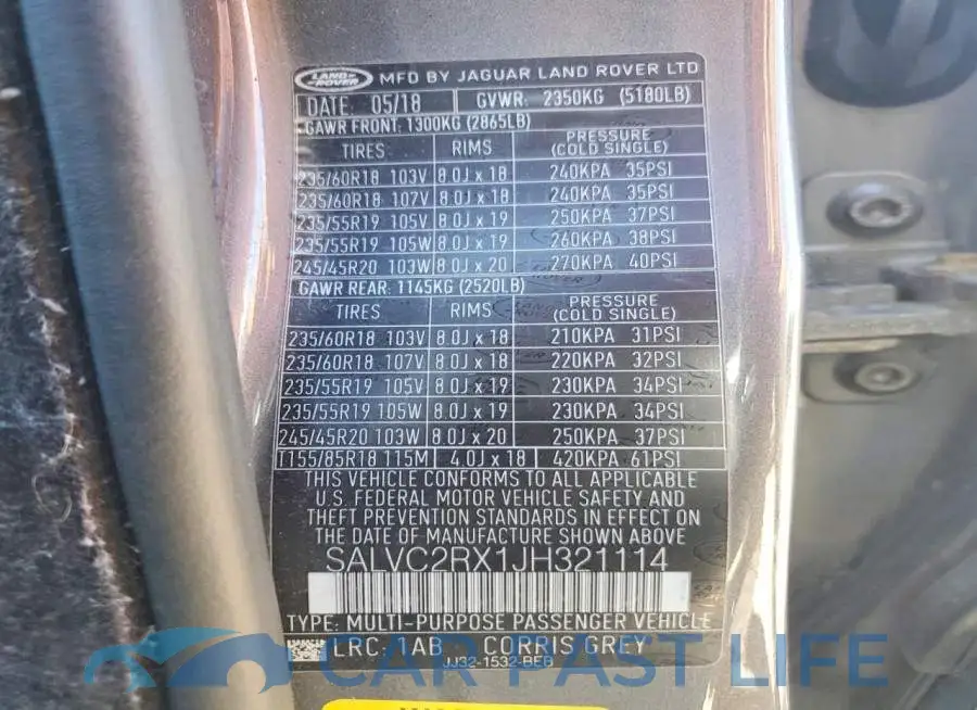 SALVC2RX1JH321114# 12