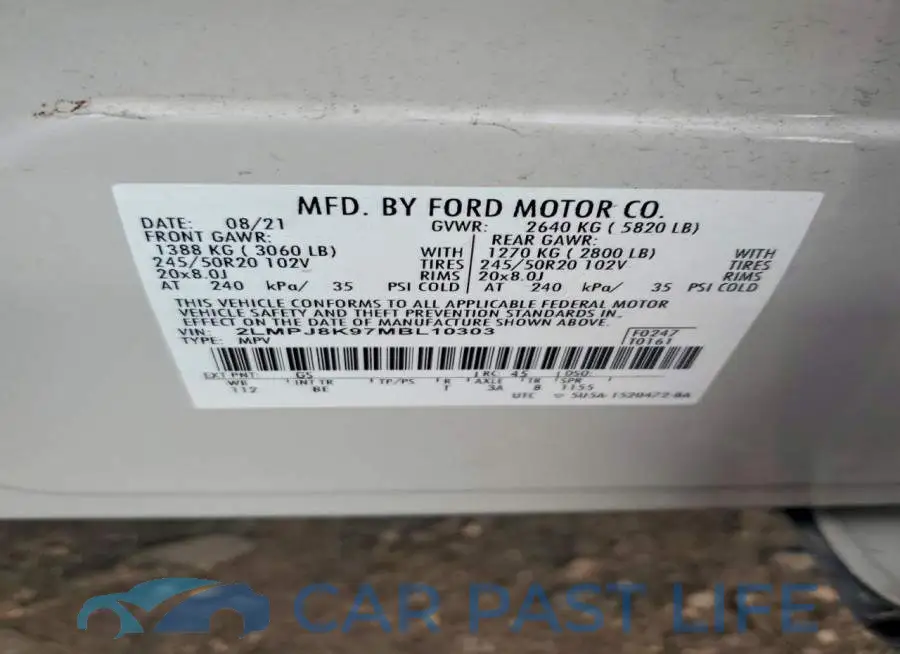 2LMPJ8K97MBL10303# 13