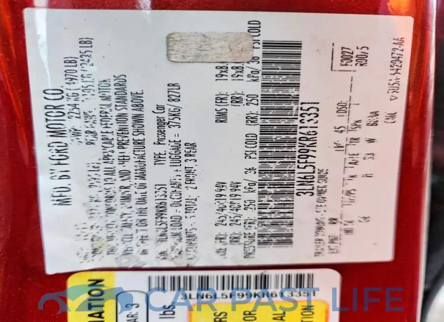 3LN6L5F99KR613351# 12