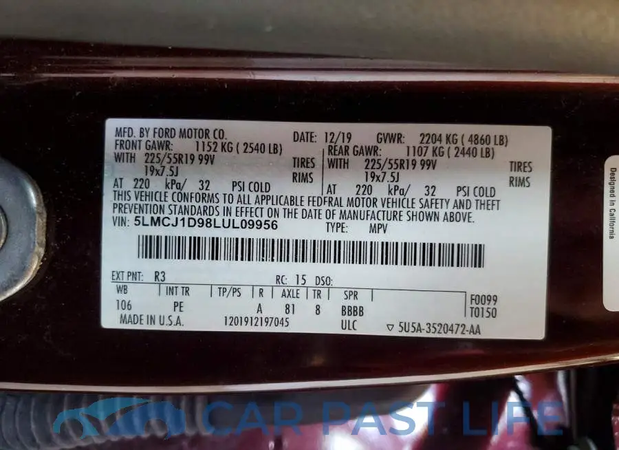 5LMCJ1D98LUL09956# 13