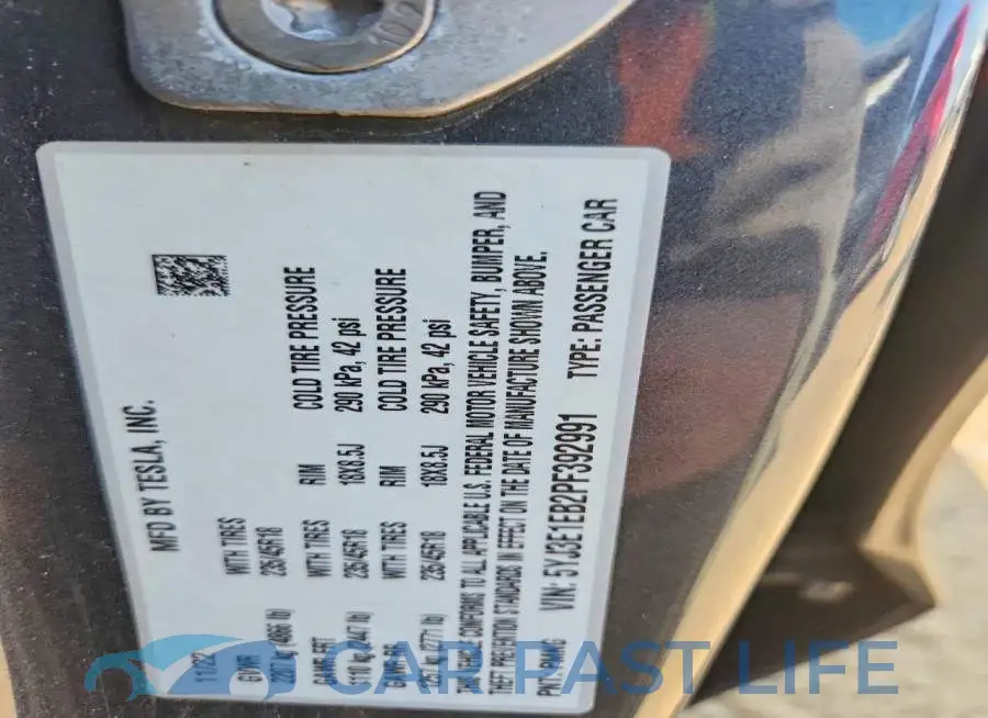 5YJ3E1EB2PF392991# 12