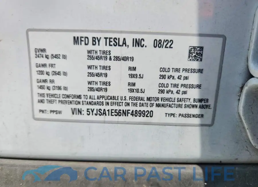 5YJSA1E56NF489920# 13