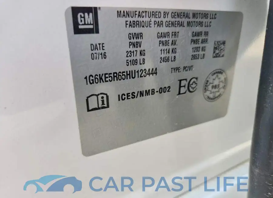 1G6KE5R65HU123444# 13