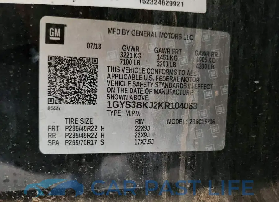1GYS3BKJ2KR104063# 12