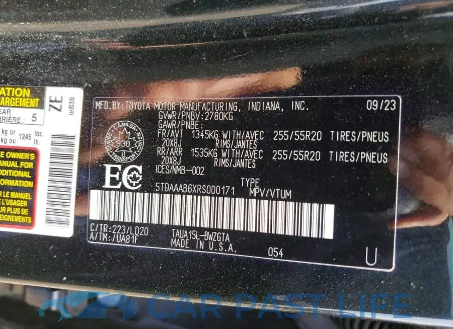 5TDAAAB6XRS000171# 14