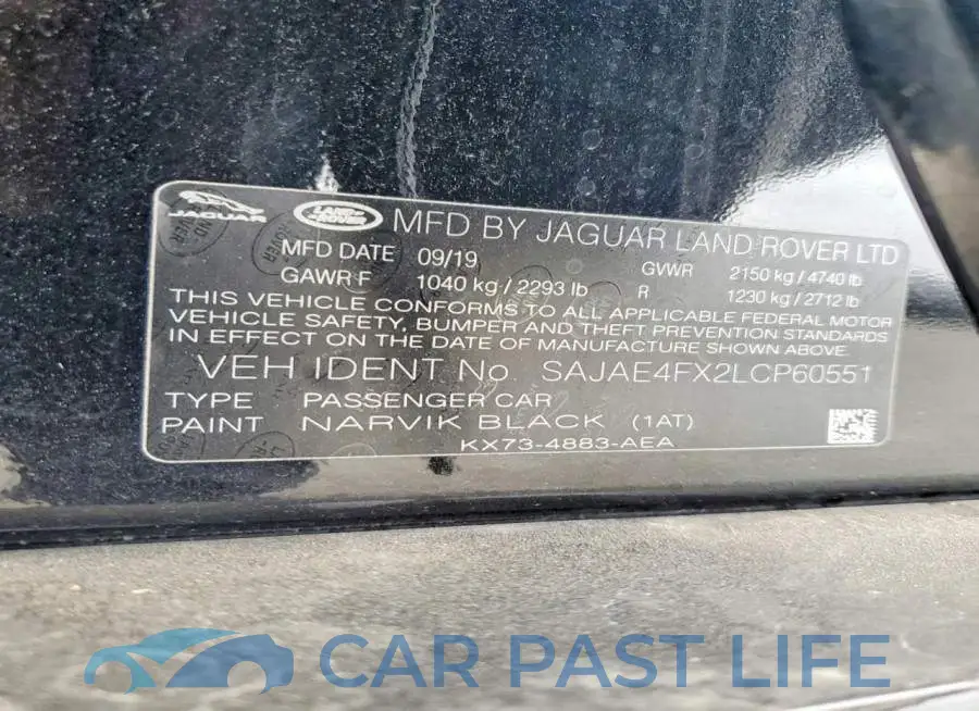 SAJAE4FX2LCP60551# 12