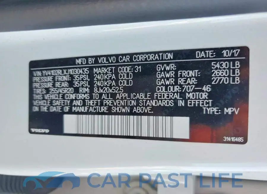 YV4102RLXJ1030435# 13