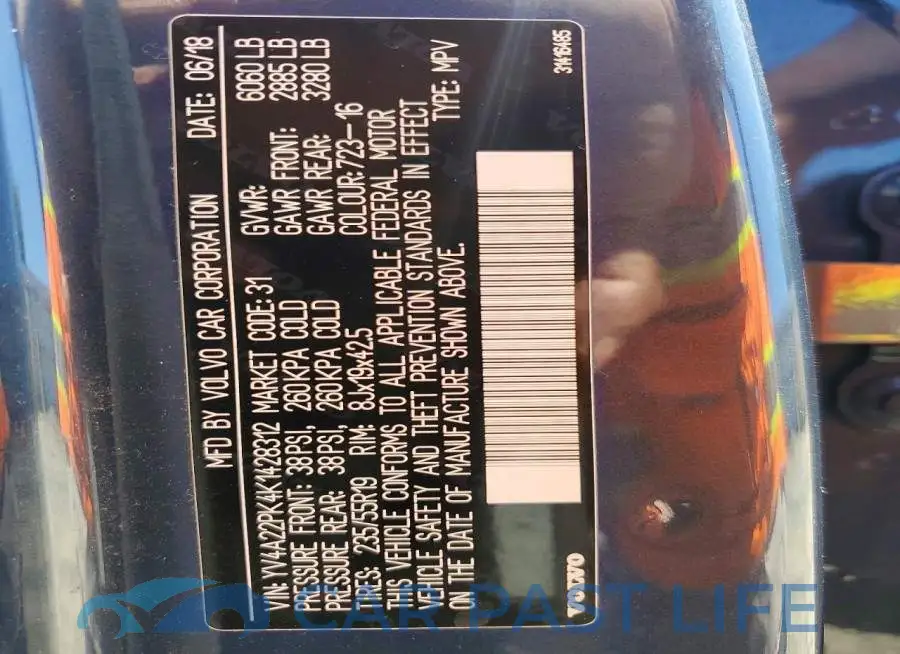 YV4A22PK4K1428312# 14