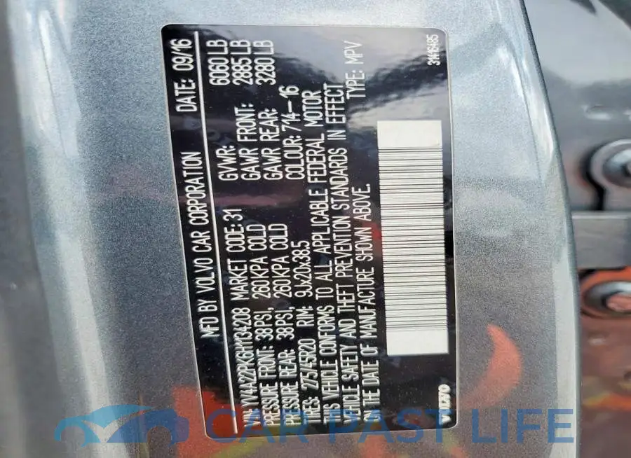 YV4A22PK6H1134208# 13