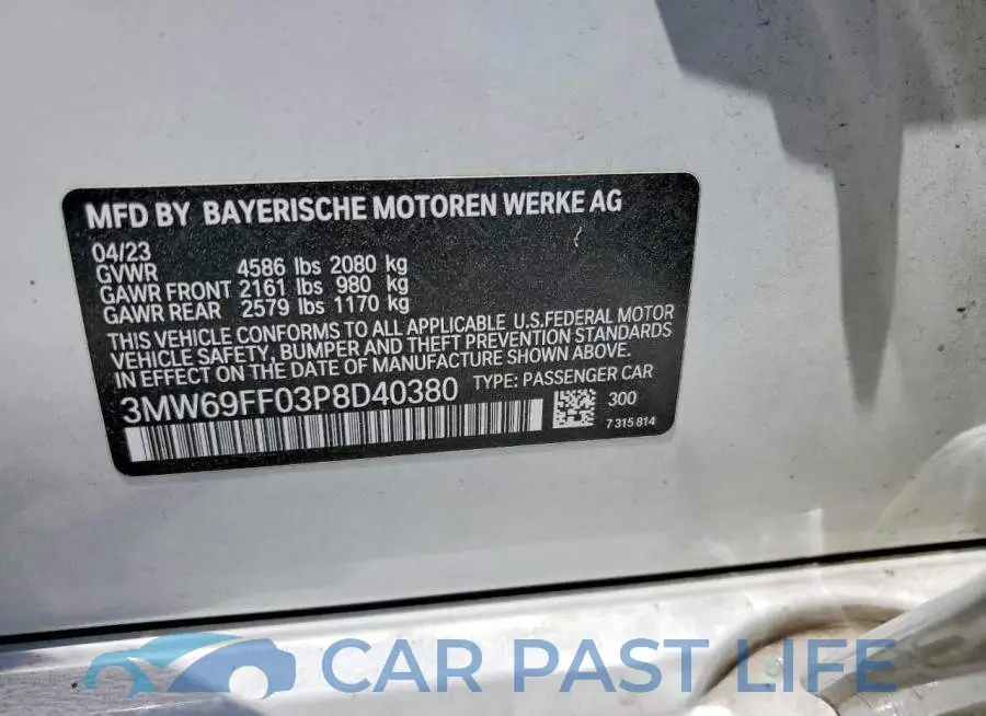3MW69FF03P8D40380# 12