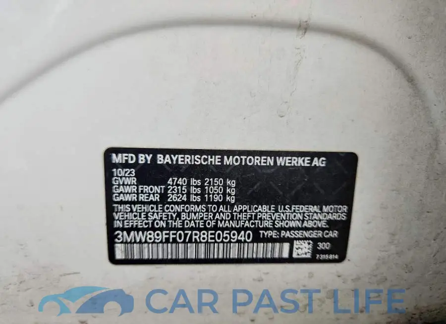 3MW89FF07R8E05940# 13