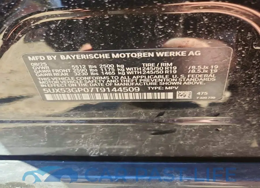 5UX53GP07T9144509# 13