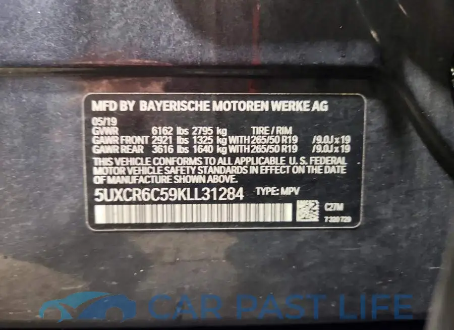 5UXCR6C59KLL31284# 13