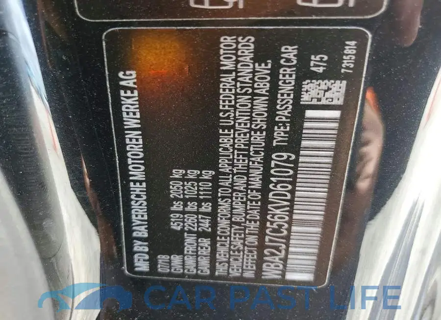 WBA2J7C56KVD61079# 12