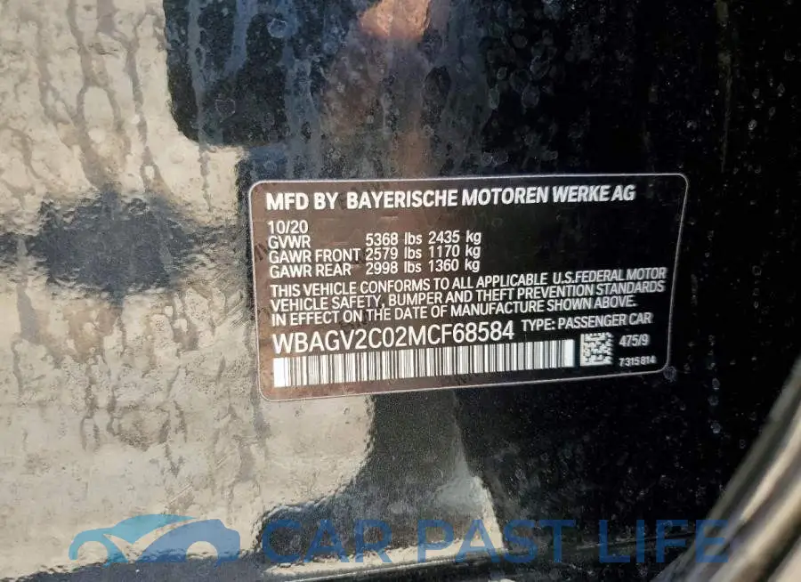 WBAGV2C02MCF68584# 13