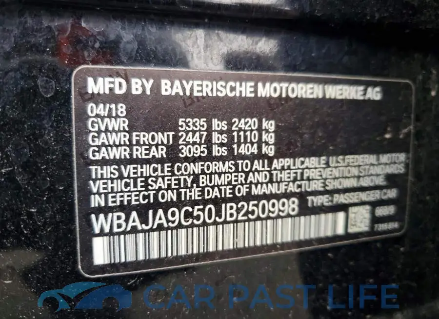 WBAJA9C50JB250998# 12