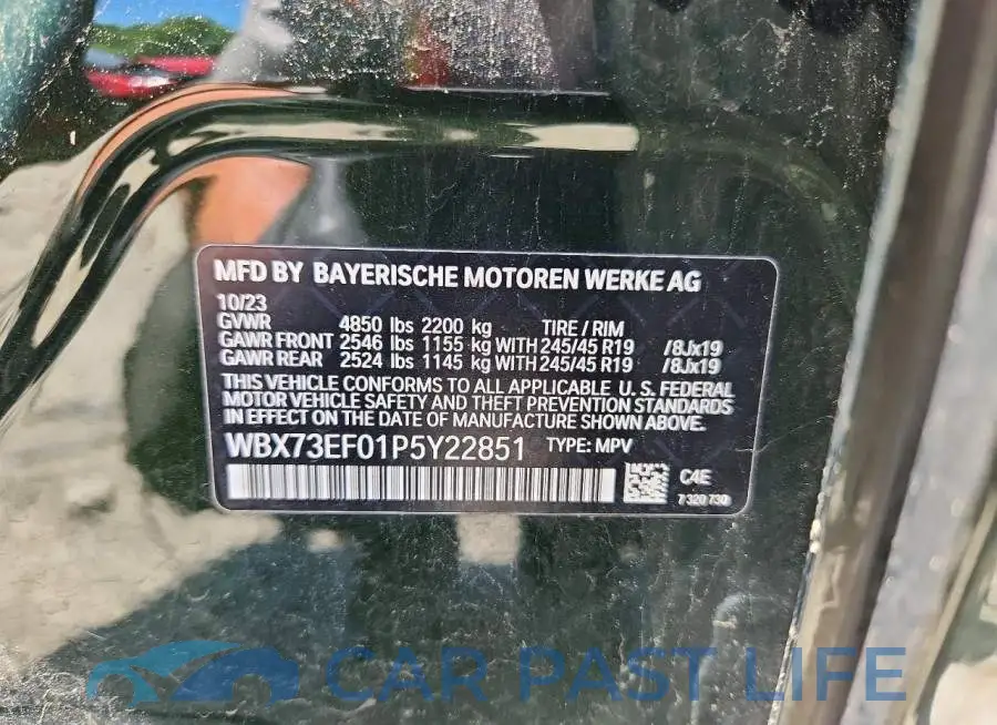 WBX73EF01P5Y22851# 12
