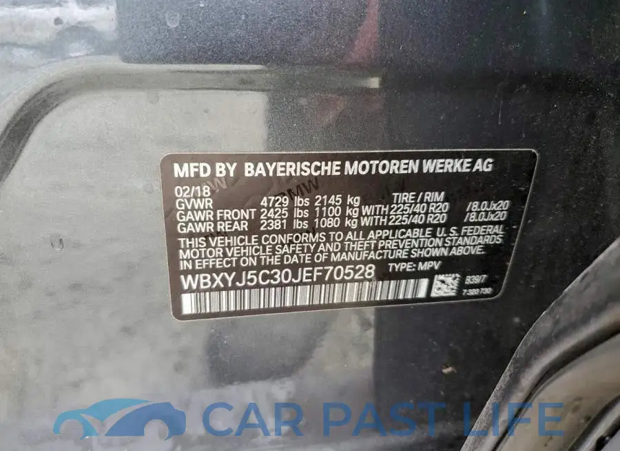 WBXYJ5C30JEF70528# 13