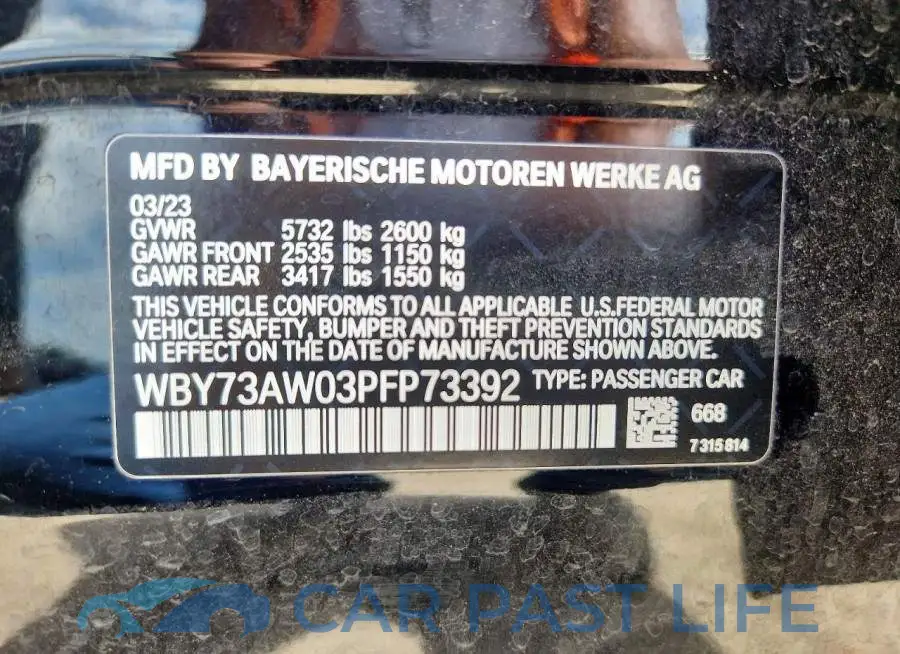 WBY73AW03PFP73392# 13