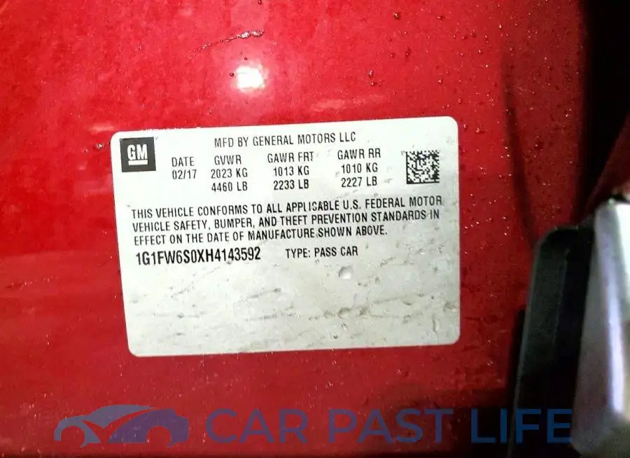 1G1FW6S0XH4143592# 12