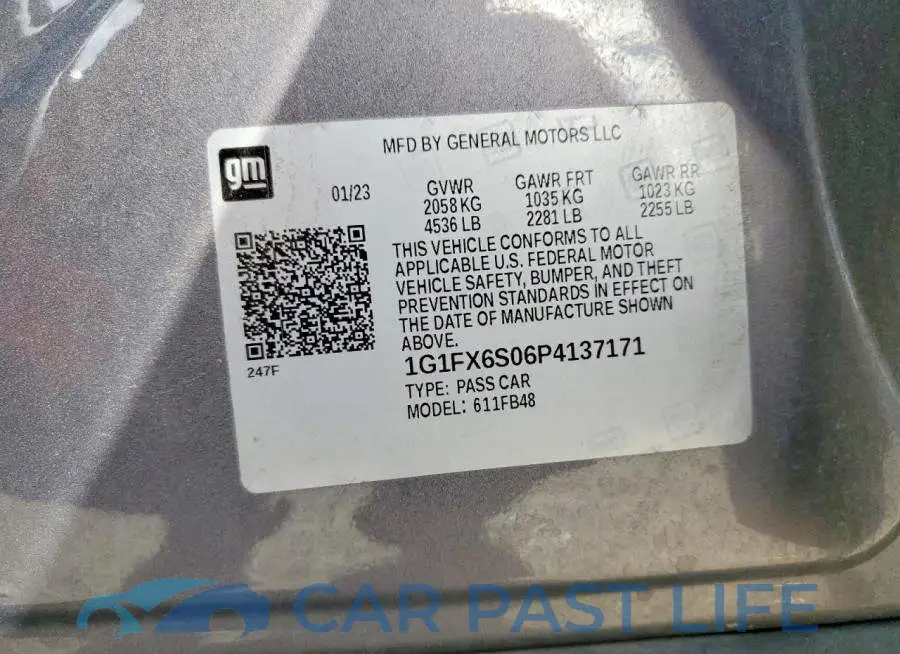 1G1FX6S06P4137171# 13
