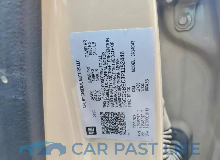 1GCGSBEC3P1152446# 12