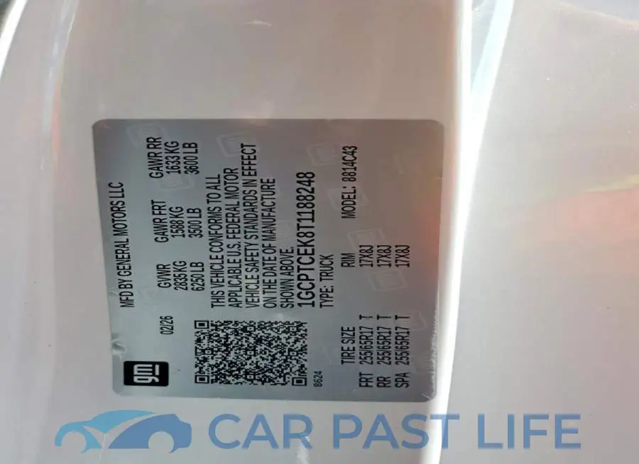 1GCPTCEK8T1188248# 12