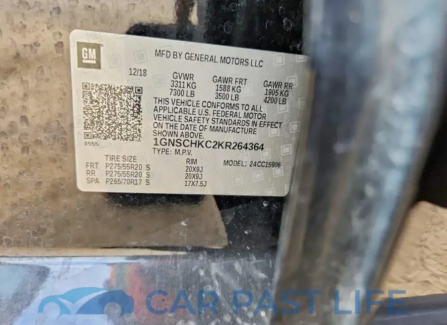 1GNSCHKC2KR264364# 14