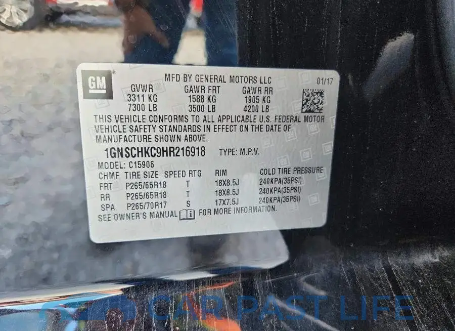 1GNSCHKC9HR216918# 13