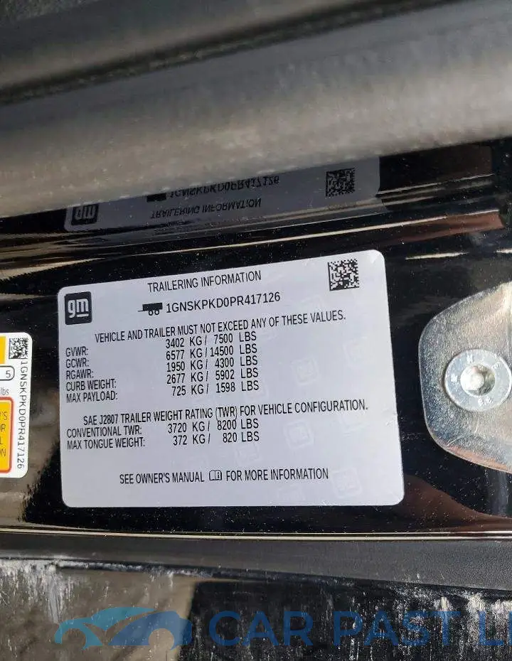 1GNSKPKD0PR417126# 13