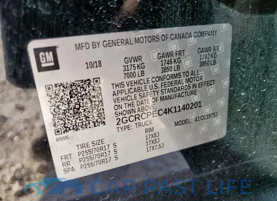 2GCRCPEC4K1140201# 12