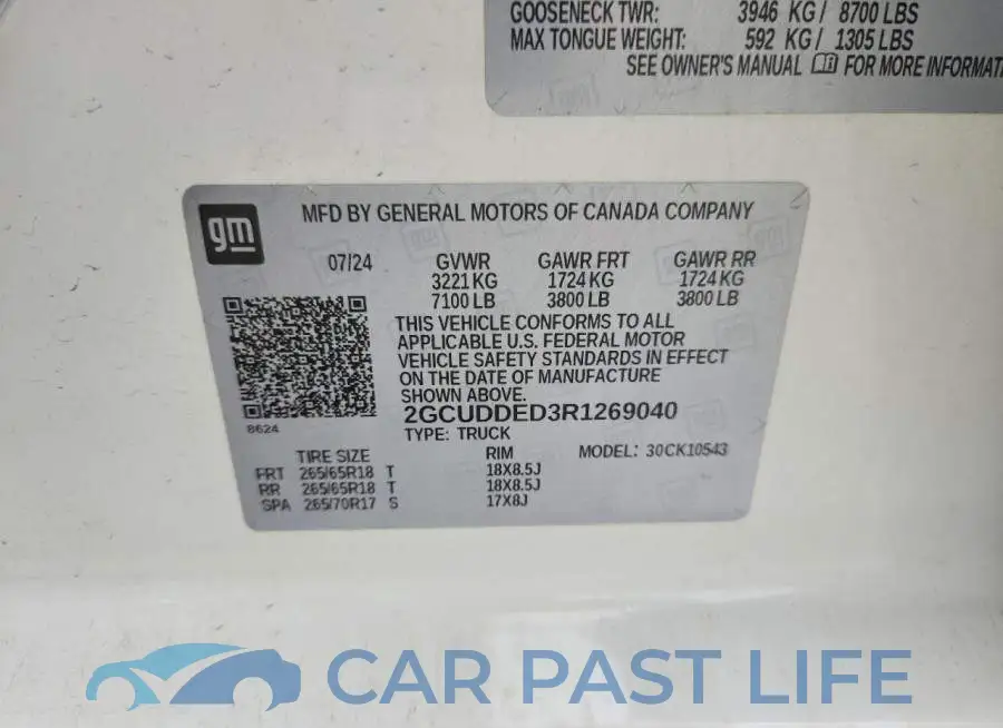 2GCUDDED3R1269040# 12