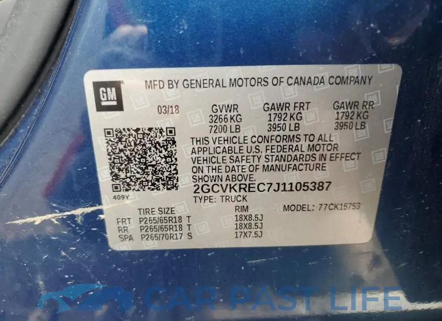2GCVKREC7J1105387# 12