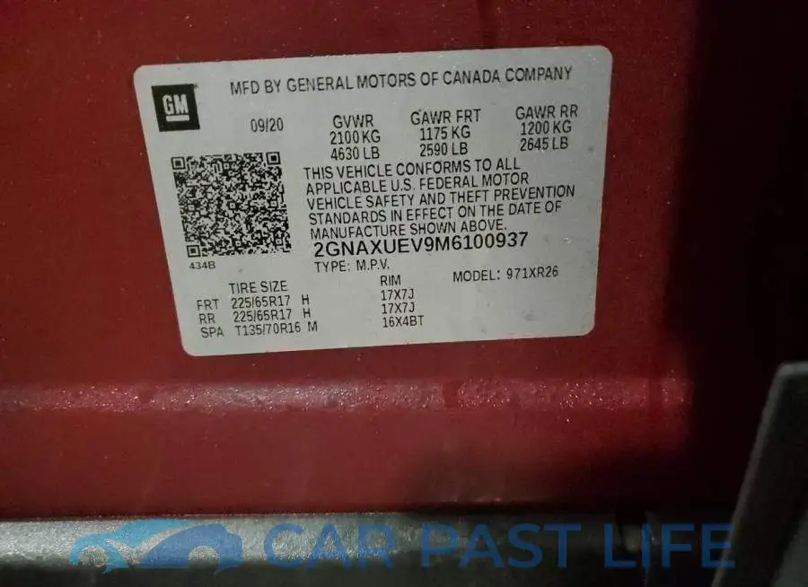 2GNAXUEV9M6100937# 13