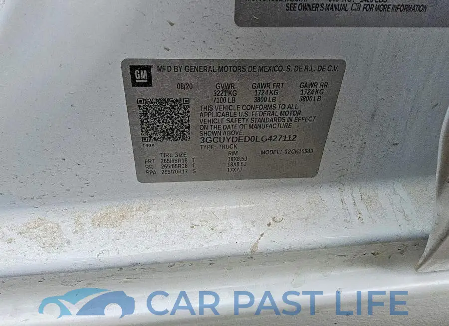 3GCUYDED0LG427112# 13