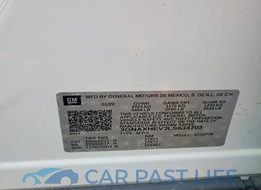 3GNAXHEV3LS634703# 13