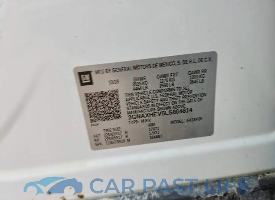 3GNAXHEV5LS604814# 12