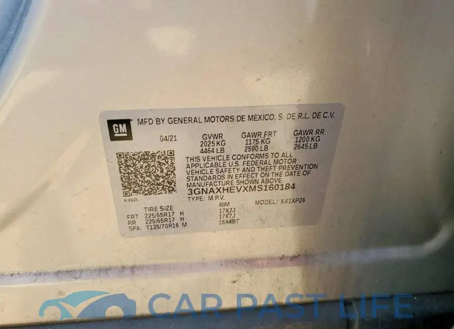 3GNAXHEVXMS160184# 13