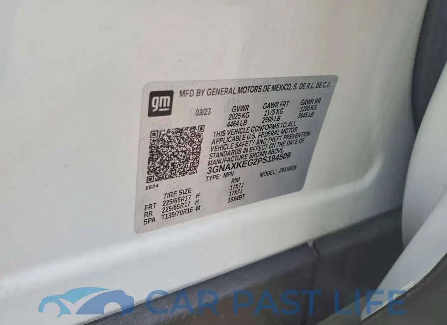 3GNAXKEG2PS194509# 12