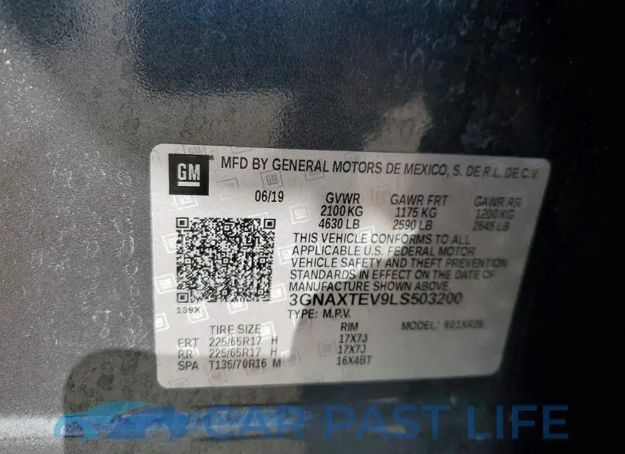 3GNAXTEV9LS503200# 13